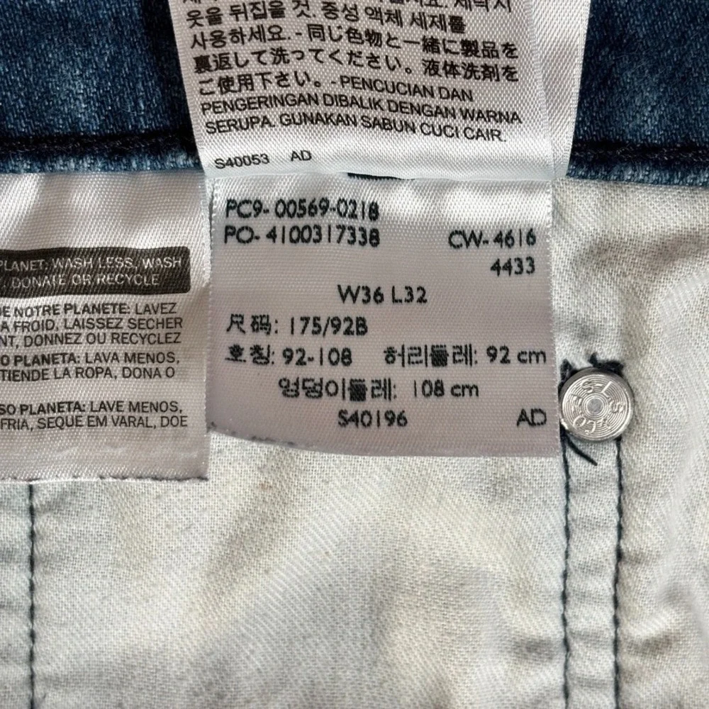 Levi's 569 Loose Straight Jeans Mens W36 L32 Blue Medium Wash Denim